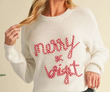 Merry and Bright Swirl Letters